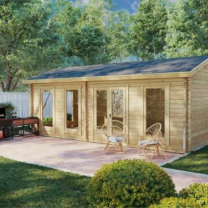 Studio de jardin en kit 26 m² - madriers 70 mm double vitrage