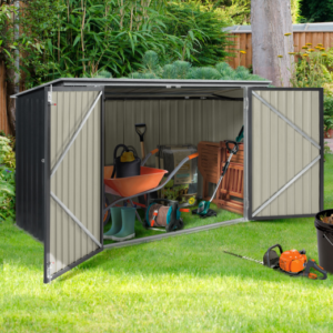Abri de jardin en métal verrouillable - grande capacité de rangement