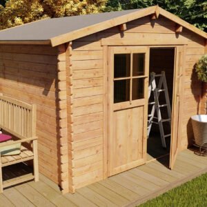Abri de jardin bois traité autoclave - madriers 28 mm en pin